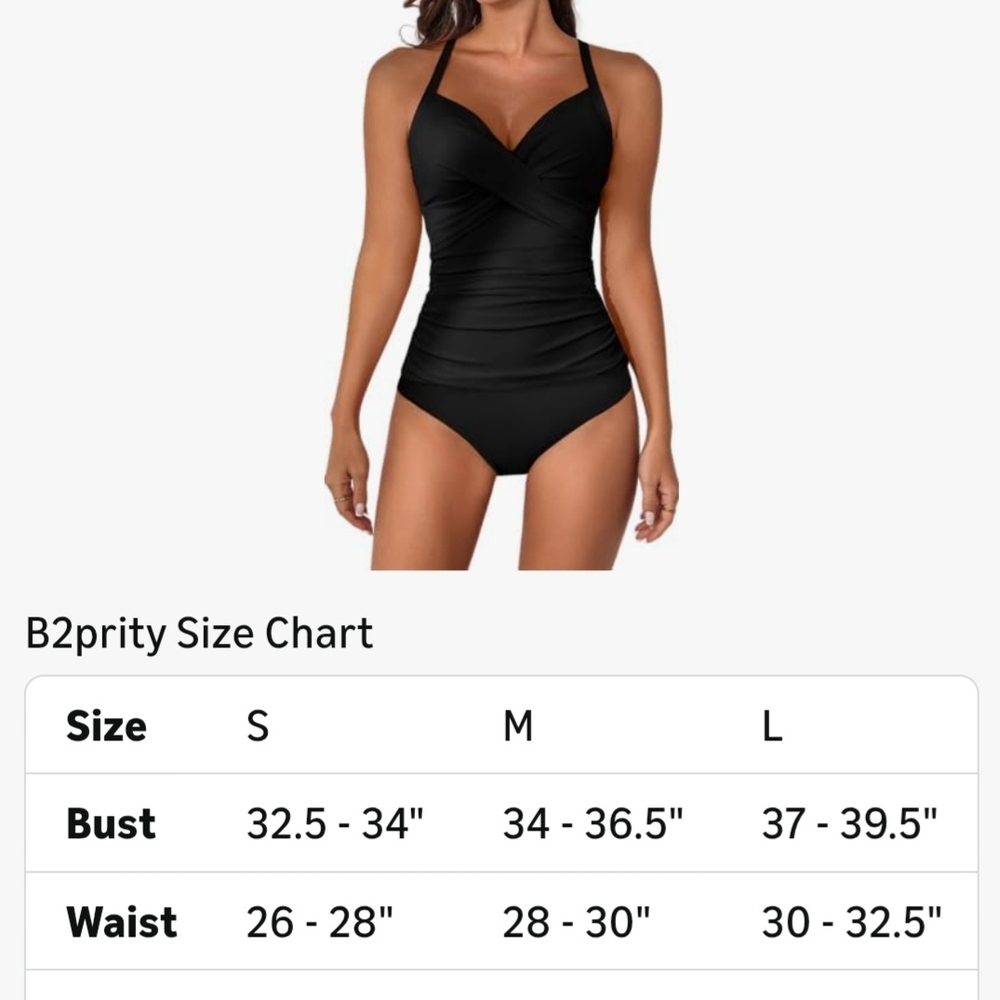 Black Women's Twist-Front One-Piece‎ Swimsuit - - Picture 2 of 3